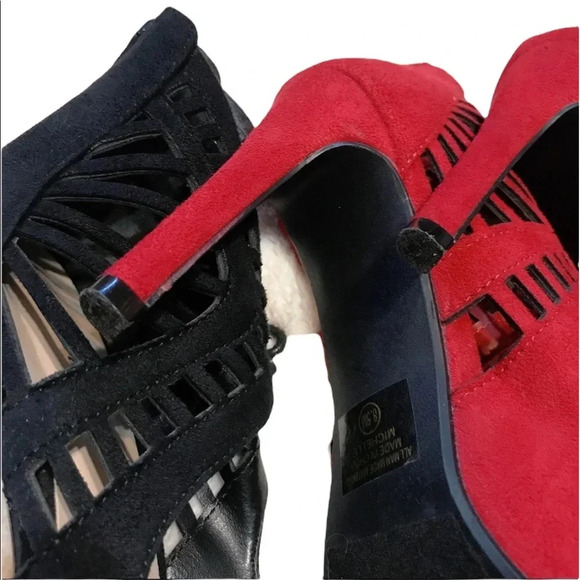 Paprika 2 Pairs Laser Cut Detail Lace up Heels Size 8.5 
Approx 4” heel - Picture 9 of 15